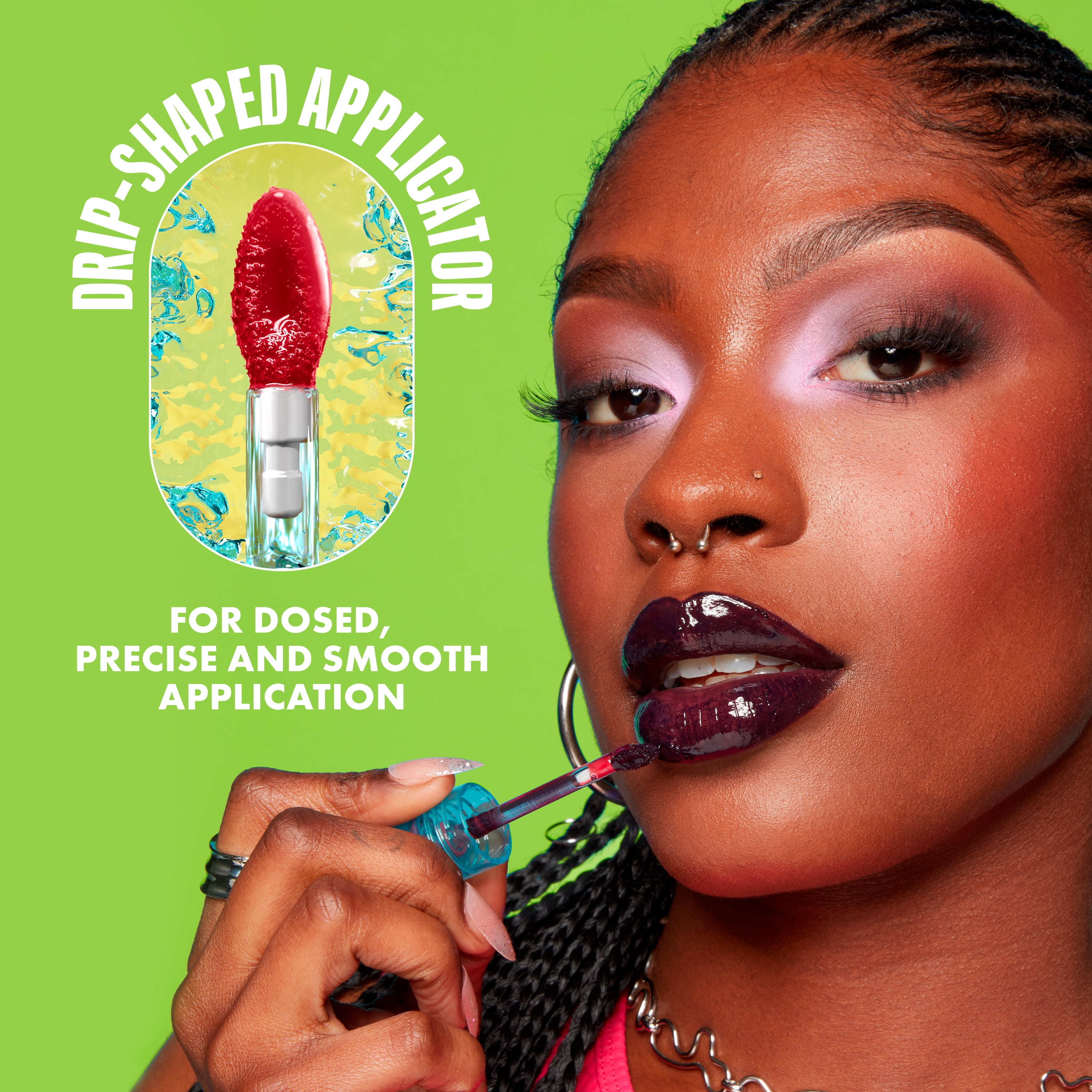NYX Professional Makeup Lip IV Hydrating Lip Oil & Stain with Coconut Water, Magenta Mist, 0.16 fl oz