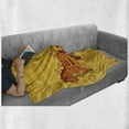 thumbnail image 6 of East Soft Flannel Fleece Throw Blanket, Traditional Ornamental Culture Bohemian Design, Cozy Plush for Indoor and Outdoor Use, 50" x 70", Marigold Orange and Ruby, by Ambesonne, 6 of 6