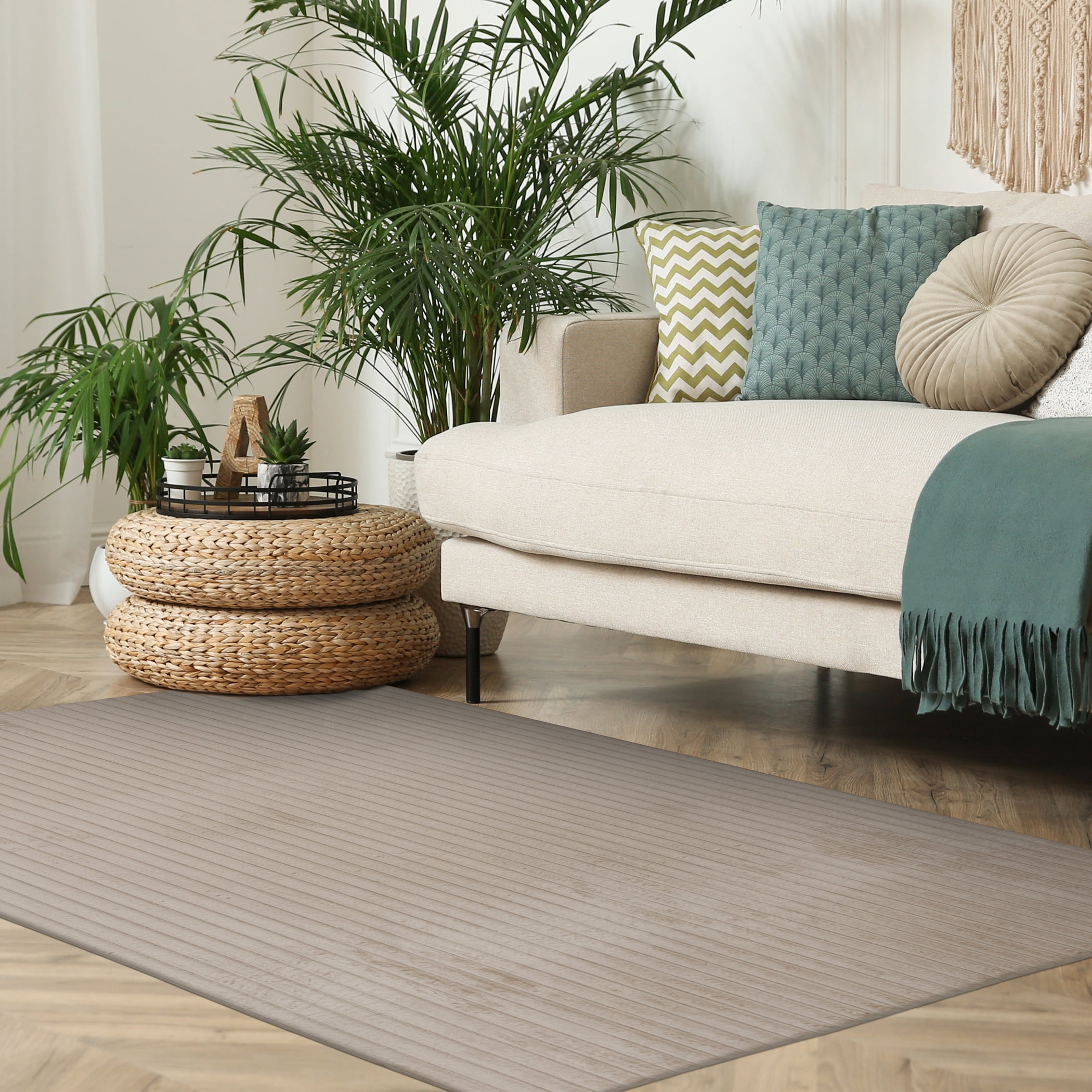Avenue B Canal Taupe Area Rug, Area Rug