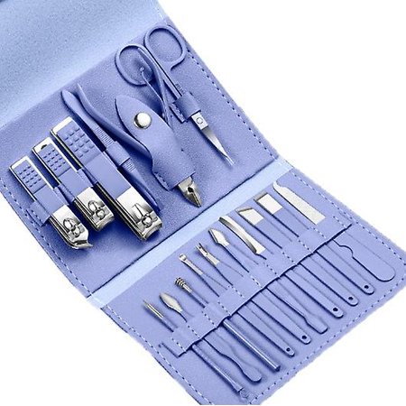 Manicure and Pedicure Set for Men and Women - Set of 16 Professional Stainless Steel Nail Clippers Cuticle Cutters for Thick Nails - Perfect Mother's
