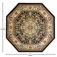 thumbnail image 5 of Emma + Oliver Ultra Soft 5'x5' Octagon Olefin Accent Rug with Traditional Multicolor Medallion Design in Black with Natural Jute Backing, 5 of 7