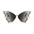 thumbnail image 1 of TIEVOSA Rhinestone Sunglasses Female Thin Sunglasses Models Sun and Eyeglasses（Sky Blue）, 1 of 3