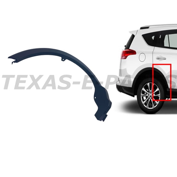 2016 2017 2018 Compatible with Toyota Rav4 Rear Wheel Arch Molding Trim Right Passenger Side