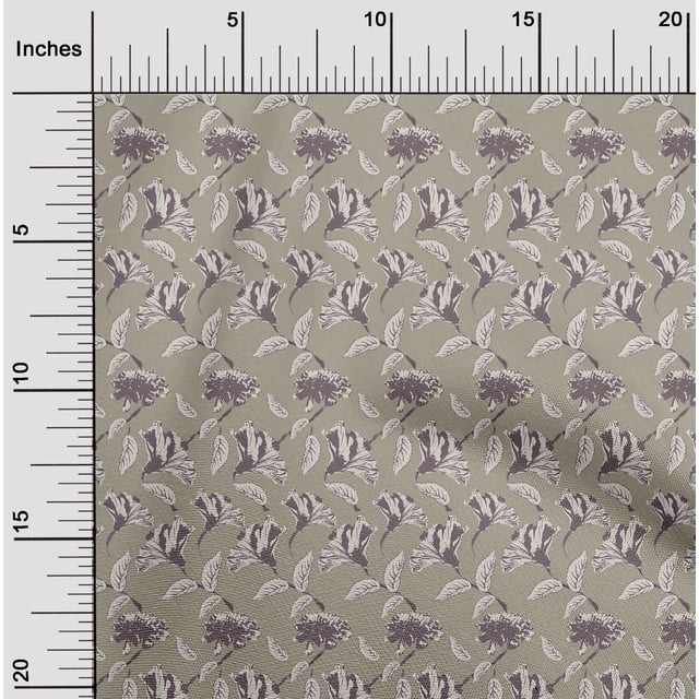 oneOone Polyester Spandex Light Brown Fabric Florals Craft Projects Decor Fabric Printed By The Yard 56 Inch Wide