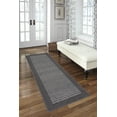 Mainstays Machine Washable Faux Sisal Gray Border Indoor Accent Rug Set