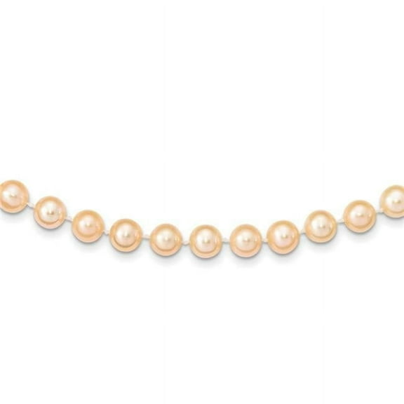 Primal Gold 14 Karat Yellow Gold 8-9mm Pink Near Round Freshwater Cultured Pearl Necklace