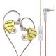 thumbnail image 1 of Inteprter Auriculares para teléfono móvil con cable de 3,5mm Jack HiFi auriculares universales con cancelación de ruido Cable largo desmontable Teléfono y Comunicación Oro con micrófono, 1 of 6
