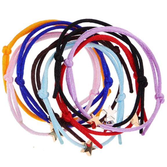 Masteelf 8-Piece Handmade Woven String Bracelets Set for Girls, Stylish and Delicate Friendship Bracelets Collection