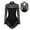 Black, variant on Raenseen Women Girls Gymnastic Leotard Skirted Figure Ice Skating Dress Winter Sport Roller Skating Black L