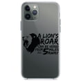 thumbnail image 1 of DistinctInk Clear Shockproof Hybrid Case for iPhone 12 MINI (5.4" Screen) - TPU Bumper Acrylic Back Tempered Glass Screen Protector - Lion's Roar Can Be Heard 5 Miles Away, 1 of 2