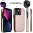 thumbnail image 6 of Allytech 2 in 1 Detachable Wallet Case for iPhone 14 with Card Holder, [Large Capacity] PU Leather Magnetic Snap Kickstand Case Support Wireless Charging, Shockproof Anti-Drop Case, Rosegold, 6 of 9