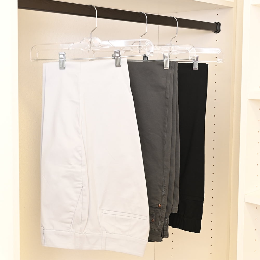 Closetselect Crystal Skirt/Slack Hanger, Clear 24 Count, Great for all ages