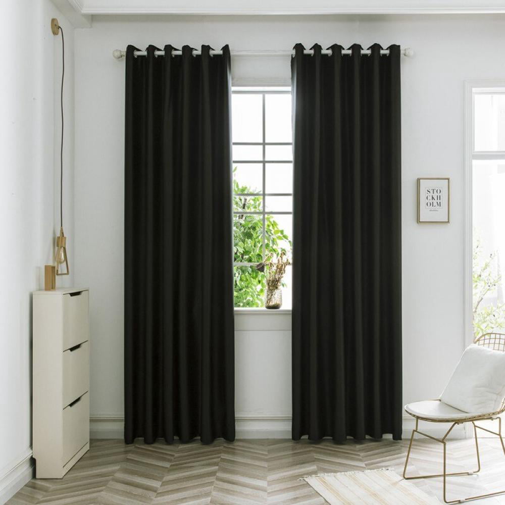 Clearance Sale 1Pcs Black Blackout Curtain Blinds - Solid Thermal