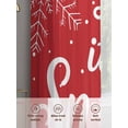 thumbnail image 2 of Red Christmas Sheer Curtains 45 Inch Length 2 Panels Set, Semi Transparent Voile Rod Pocket Curtains for Living Dining Room Bedroom Drapes Xmas Snowflake Winter Modern Art, 2 of 8