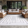 thumbnail image 6 of Bliss Rugs Bailey Transitional 2' x 7' Gray and White Indoor Outdoor Area Rug, 6 of 8