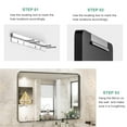 thumbnail image 4 of 22x30 Inch Bathroom Mirror Large Rectangle Vanity Framed Mirror for Wall, Tempered Glass, Hangs Horizontally or Vertically, 4 of 8