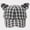 Black, variant on Women Cat Ear Baseball Cap Plaid Cute Adjustable Sun Hat Fashion Cap