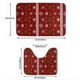 thumbnail image 3 of Honeii Merry Christmas Pattern Bathroom Anti-Skid Pad Bathroom Mat Vintage Seamless Pattern Not-Slip Toilet Rug Set, 3 of 6