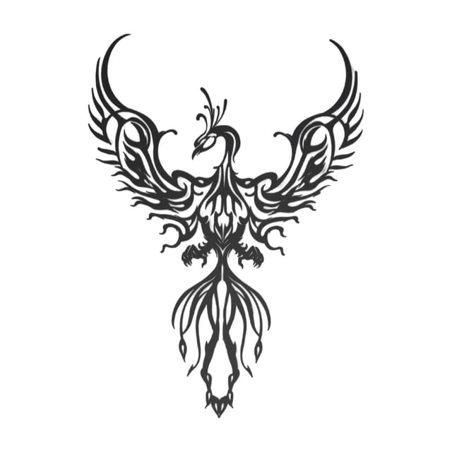 Matsuzay Colgante de pared de decoración de pared de Phoenix de metal para decoración de interiores y exteriores de oficina Decoración del hogar 45 cm