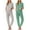 Light Gray+green, variant on Ekouaer Pajamas for Women Set 2 Pack Lounge Set Short Sleeve Pjs Joggers Long Pants Loungepwear with Pockets