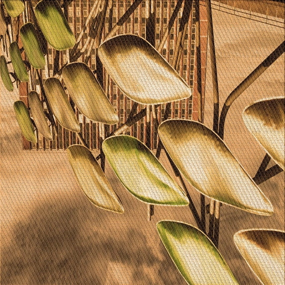 Ahgly Company Machine Washable Indoor Square Transitional Saddle Brown Area Rugs, 6' Square