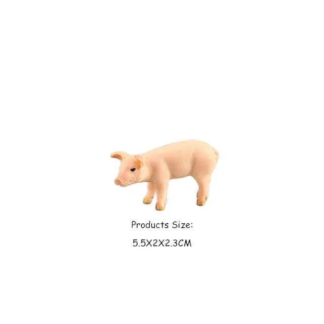 Simulation Pig Figures Boar Sows Piglets Warthog Farm Animals Toy Plastic Models Anime Action Figure Kids Toys for Children Gift