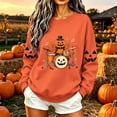 thumbnail image 2 of Jsaierl Halloween Sweatshirts for Women Funny Ghost Graphic Pullovers Fall Going Out Round Neck Long Sleeve Sweater Tops Halloween Costumes, Sizes XS-XL, 2 of 8