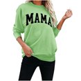 thumbnail image 2 of YanHoo Long Sleeve Mama Sweatshirts for Women Oversized Crewneck Sweatshirt Loose Fit Pullover Tops, 2 of 6