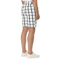 thumbnail image 3 of INSPIRE CHIC Men's Plaid Shorts Checked Regular Fit Flat Front Dress Shorts, 3 of 6