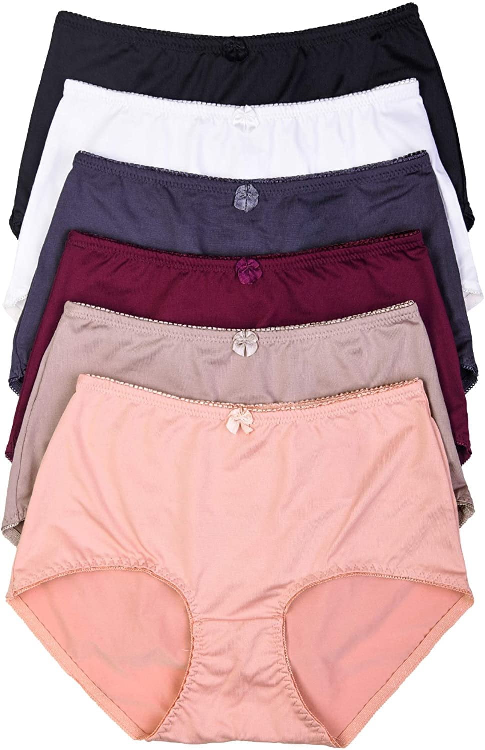 6 Womens Downtown Underwear Panties Full Lot Underwear #599 S M L XL 2X 3X 4X 