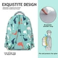thumbnail image 5 of Hand Drawn Shark Backpack - Waterproof Bookbag for College Students, Vintage Minimalist Design, Padded Back Panel, 5 of 6