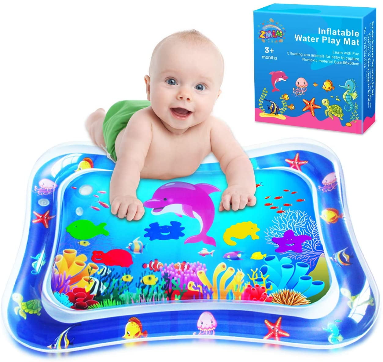 Inflatable Water Play Mat Baby Infant Kids Mattress Splash Playmat Tummy Time UK 