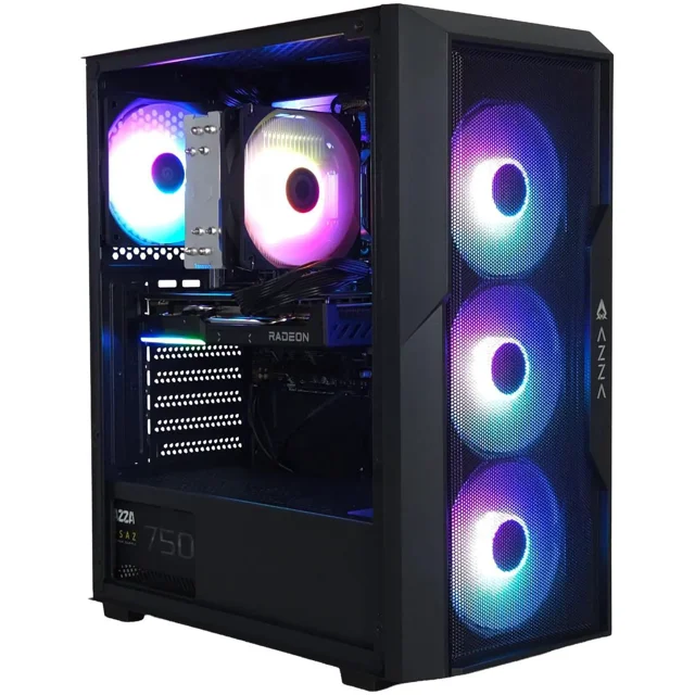 AZZA PC de Jeu TABOR LITE, Intel Core Ultra 5-225F, AMD RX9060XT 8 Go, 16 Go X1 DDR5, SSD M.2 1 To, Windows 11 Famille