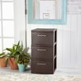 thumbnail image 6 of Sterilite 3 Drawer Decorative Plastic Weave Storage Tower, 6-Pack, Espresso Brown, 6 of 8