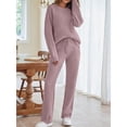 thumbnail image 5 of GZWYHT Sets for Women Lounge Sets for Women Womens Fuzzy Fleece Long Sleeve 2 Piece Loungewear Outfits Sweater Pants Pajama Sets Two Piece Sets for Women Womens Pajama Sets Purple XS, 5 of 8