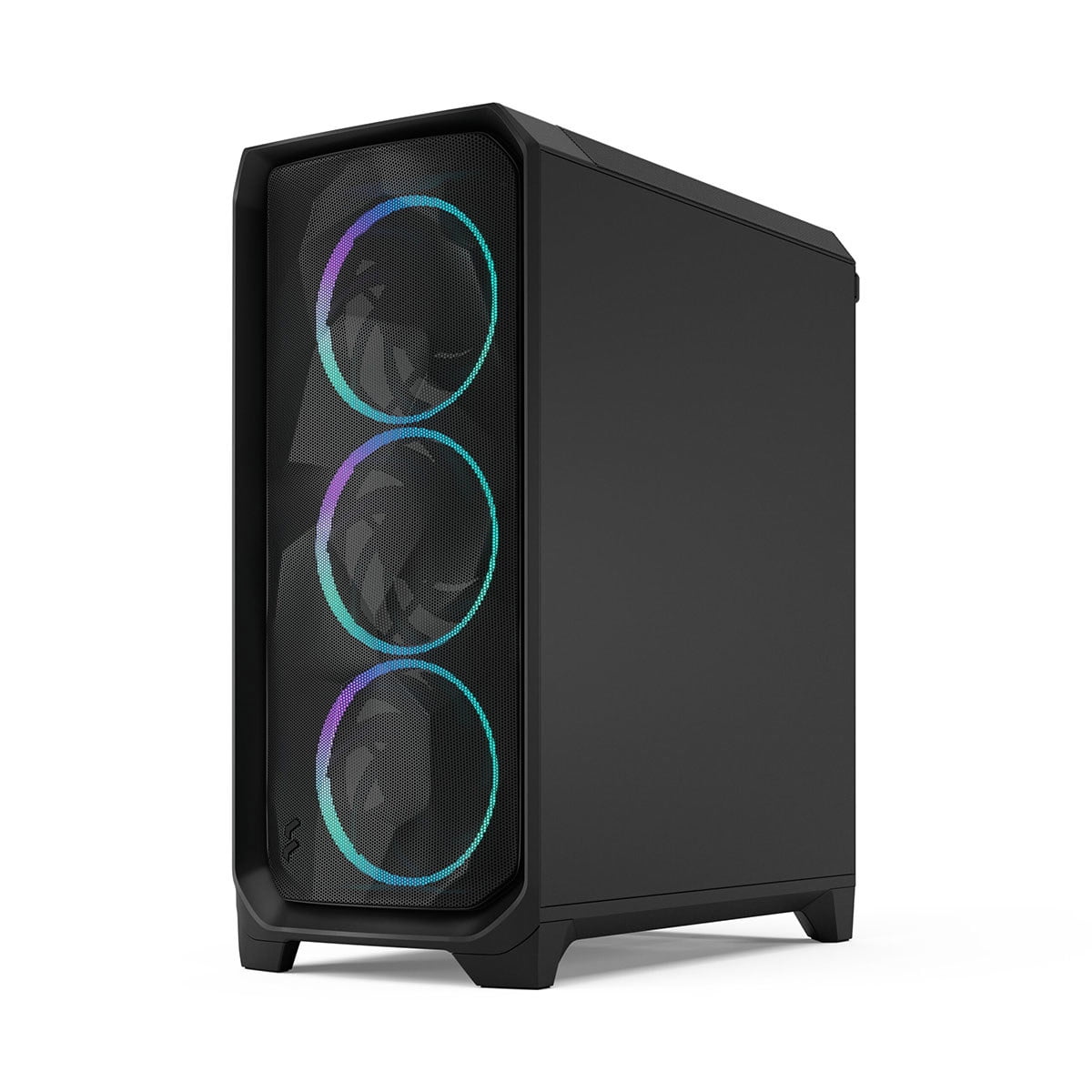 Fractal Design Meshify 3 RGB ATX mATX Mid Tower PC Case - Black Chassis with Light Tinted TG Side Panel