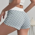 thumbnail image 5 of Women's Pajamas Shorts Summer Striped Elastic Waist Button High Waist Slim Pajamas Shorts, 5 of 5