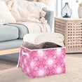 thumbnail image 5 of Foldable Fabric Storage Bin With Handle Collapsible Basket Box Storage With Lid Organizer Flower Of The Prosperous Scene, 5 of 7