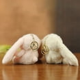 thumbnail image 5 of 3.9in Handmade Long Eared Bunny Plush Toy, Artisan Crafted Stuffed Rabbit Doll, Decorative Soft Fabric Hare, Unique Hand-stitched Animal Plushie, Long Ear Bunny Figure, 5 of 8