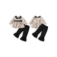 thumbnail image 2 of Loicainy Baby Toddler Girl New Year Outfit 6 12 18 24 Months 2T 3T 4T Letter Embroidery Tops and Ruffles Flare Pants Clothes Set, 2 of 9