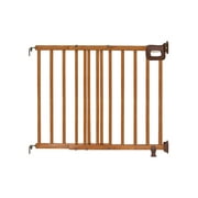 Angle View: Summer Deluxe Stairway Simple to Secure Wood Gate, 30-48 Inch Wide