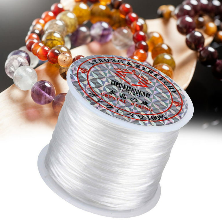 492ft /1mm Rainbow Elastic Cord & Clear Elastic String, TuNan 2PCS Beading  Thread Crystal Stretchy String for Jewelry Making Bracelet Necklace Crafts