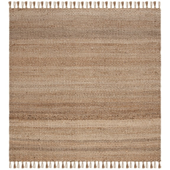 SAFAVIEH Natural Fiber Tangier Solid Area Rug, Natural, 5' x 5' Square