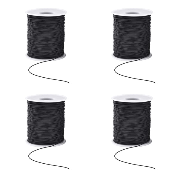 1 mm Elastic String Cord Elastic Cord for Jewelry, Stretchy Bracelet String Beading Thread for Jewelry Making, Necklaces, Beading and Sewing 4roll