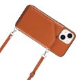 thumbnail image 2 of Wallet Case for iPhone 11 with Detachable Shoulder Strap Kickstand Card Holders Cover, Premium PU Leather Soft TPU bumper Shockproof Back Flip Magnetic Phone Case for iPhone 11 6.1 Inch,Brown, 2 of 8