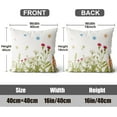 thumbnail image 3 of Spring Pillow Covers 16x16 inch Set of 2, Soft Pillowcases Colored Wildflowers Pattern Decorative Sofa Living Room Bed Square Pillow Case Cushion Cover-Colorful, 3 of 6