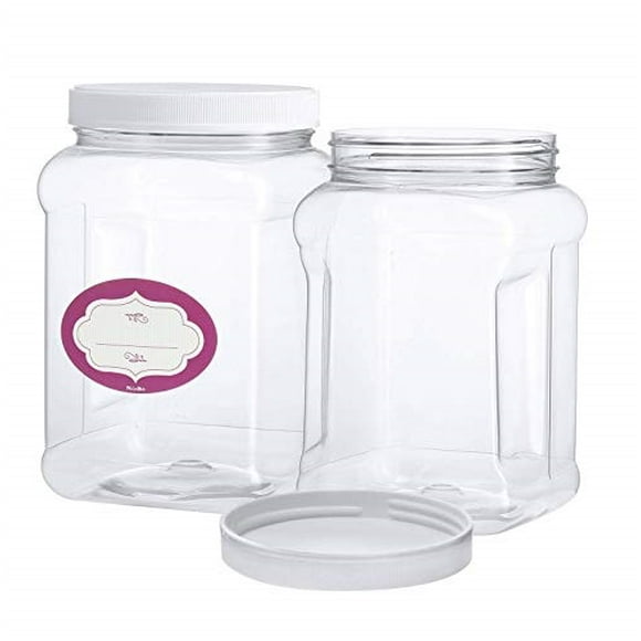 Clear Plastic Storage Jars