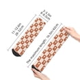 thumbnail image 4 of Rateoe Brown Palms Pattern Quarter Crew Socks,Toe Seamed Ankle Socks,Cotton Cushioned Breathable Athletic Crew Sports Socks, 4 of 7
