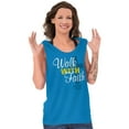 thumbnail image 5 of Walk With Faith Christian Cross Tank Top Tee Shirt Women Brisco Brands S, 5 of 6