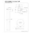 thumbnail image 2 of Kingston Brass KTK101P Trimscape Toilet Supply Kit, 1/2" IPS x 3/8" O.D. Comp, Polished Chrome, 2 of 2